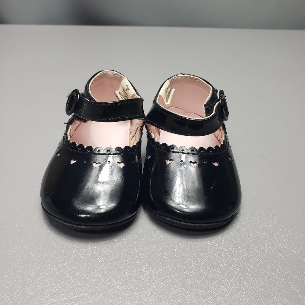 unbranded baby girls black dress shoes size 3